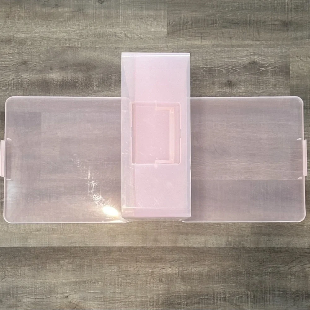 Pink 7 Compartment Scrapbooking Craft Organizer